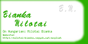 bianka milotai business card